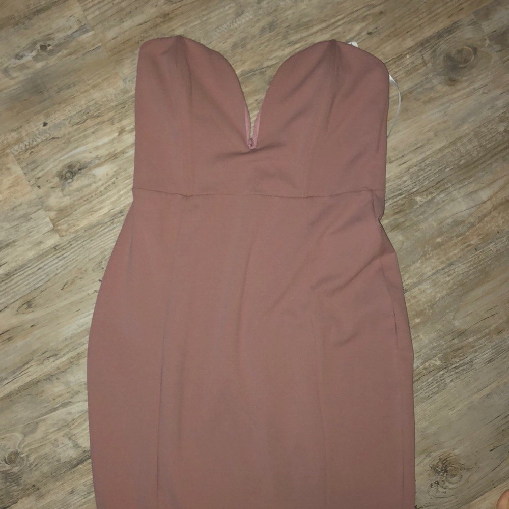 Pink maxi dress strapless